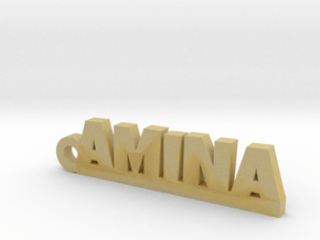 AMINA Keychain Lucky in Tan Fine Detail Plastic