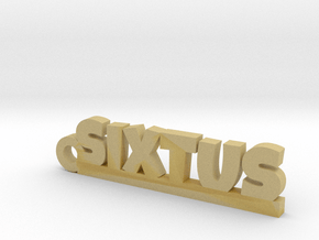 SIXTUS Keychain Lucky in Tan Fine Detail Plastic