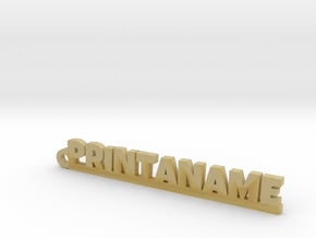 PRINTANAME Keychain Lucky in Tan Fine Detail Plastic