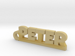 PETER Keychain Lucky in Tan Fine Detail Plastic