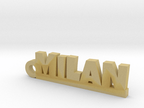 MILAN Keychain Lucky in Tan Fine Detail Plastic