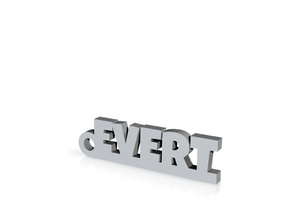 EVERT Keychain Lucky in Clear Ultra Fine Detail Plastic