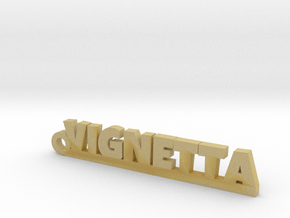 VIGNETTA Keychain Lucky in Tan Fine Detail Plastic