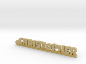CHRISTOPHER Keychain Lucky in Tan Fine Detail Plastic