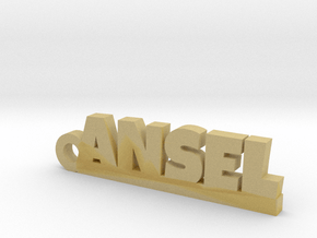 ANSEL Keychain Lucky in Tan Fine Detail Plastic