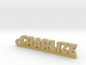CHARLIZE Keychain Lucky in Tan Fine Detail Plastic