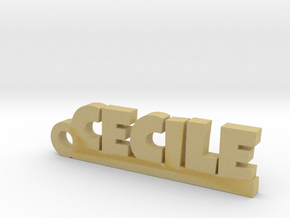 CECILE Keychain Lucky in Tan Fine Detail Plastic