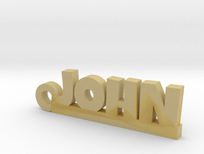 JOHN Keychain Lucky in Tan Fine Detail Plastic