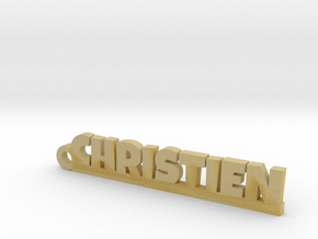 CHRISTIEN Keychain Lucky in Tan Fine Detail Plastic