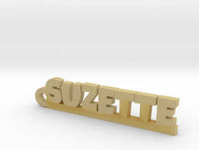 SUZETTE Keychain Lucky in Tan Fine Detail Plastic