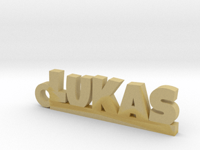 LUKAS Keychain Lucky in Polished Bronzed Silver Steel