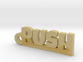 RUSH Keychain Lucky in Tan Fine Detail Plastic