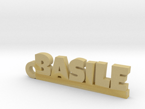 BASILE Keychain Lucky in Tan Fine Detail Plastic