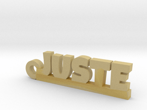 JUSTE Keychain Lucky in Tan Fine Detail Plastic