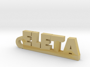 ELETA Keychain Lucky in Tan Fine Detail Plastic