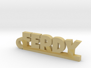 FERDY Keychain Lucky in Tan Fine Detail Plastic