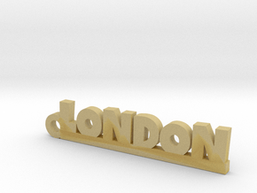 LONDON Keychain Lucky in Tan Fine Detail Plastic