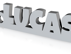 LUCAS Keychain Lucky in Clear Ultra Fine Detail Plastic