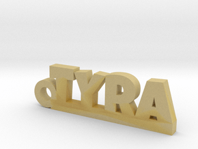 TYRA Keychain Lucky in Tan Fine Detail Plastic