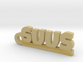 SUUS Keychain Lucky in Tan Fine Detail Plastic