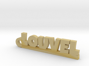 LOUVEL Keychain Lucky in Tan Fine Detail Plastic