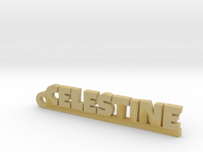 CELESTINE Keychain Lucky in Tan Fine Detail Plastic