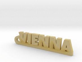 VIENNA Keychain Lucky in Tan Fine Detail Plastic
