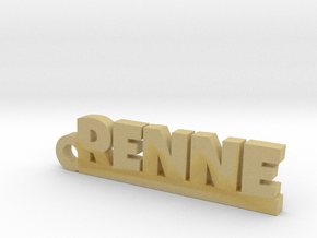 RENNE Keychain Lucky in Tan Fine Detail Plastic