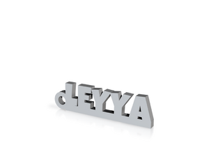 LEYYA Keychain Lucky in Clear Ultra Fine Detail Plastic