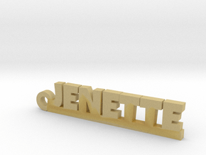 JENETTE Keychain Lucky in Tan Fine Detail Plastic