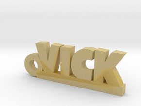 VICK Keychain Lucky in Tan Fine Detail Plastic