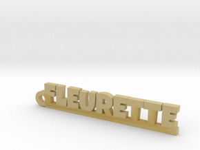 FLEURETTE Keychain Lucky in Tan Fine Detail Plastic