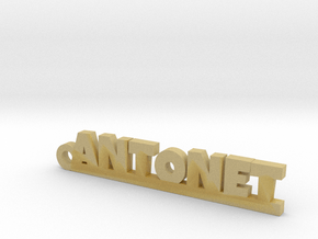 ANTONET Keychain Lucky in Tan Fine Detail Plastic