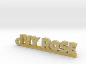 IVY ROSE Keychain Lucky in Tan Fine Detail Plastic
