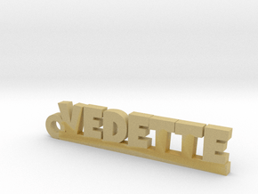 VEDETTE Keychain Lucky in Tan Fine Detail Plastic