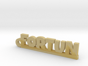 FORTUN Keychain Lucky in Tan Fine Detail Plastic