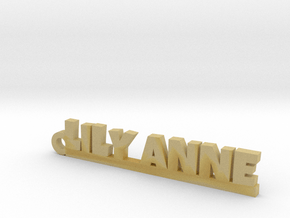LILY ANNE Keychain Lucky in Tan Fine Detail Plastic