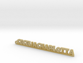 CECELIACHARLOTTA Keychain Lucky in Tan Fine Detail Plastic