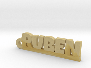 RUBEN Keychain Lucky in Tan Fine Detail Plastic