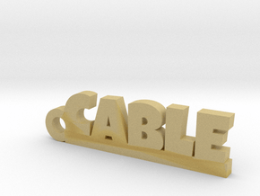 CABLE Keychain Lucky in Tan Fine Detail Plastic