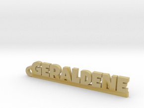 GERALDENE Keychain Lucky in Tan Fine Detail Plastic