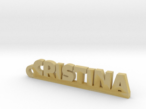 CRISTINA Keychain Lucky in Tan Fine Detail Plastic