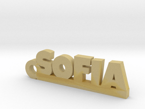 SOFIA Keychain Lucky in Tan Fine Detail Plastic