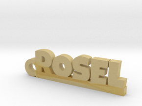 ROSEL Keychain Lucky in Tan Fine Detail Plastic