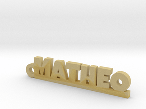 MATHEO Keychain Lucky in Tan Fine Detail Plastic