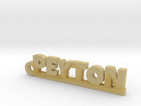 PEYTON Keychain Lucky in Tan Fine Detail Plastic