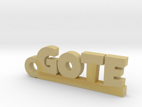 GOTE Keychain Lucky in Tan Fine Detail Plastic