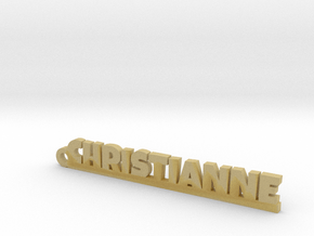 CHRISTIANNE Keychain Lucky in Tan Fine Detail Plastic