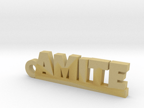 AMITE Keychain Lucky in Tan Fine Detail Plastic