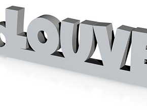 LOUVE Keychain Lucky in Clear Ultra Fine Detail Plastic